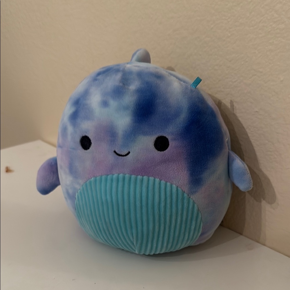Squishmallows Blue and White Plush Toy